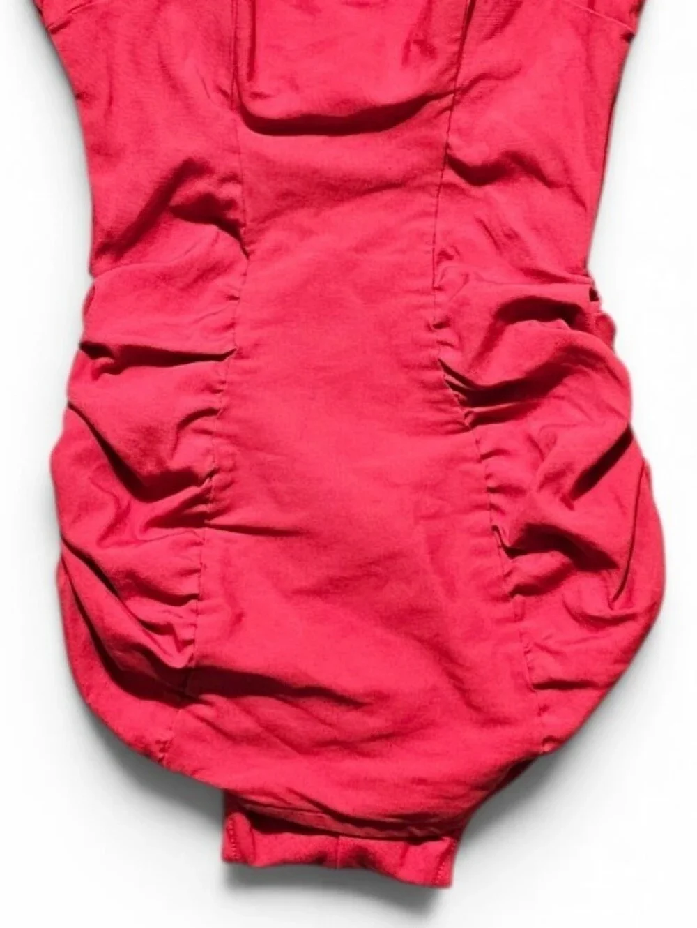 VTG 1950s Kerrybrooke Sea Stars Ruched One Piece Swimsuit Red